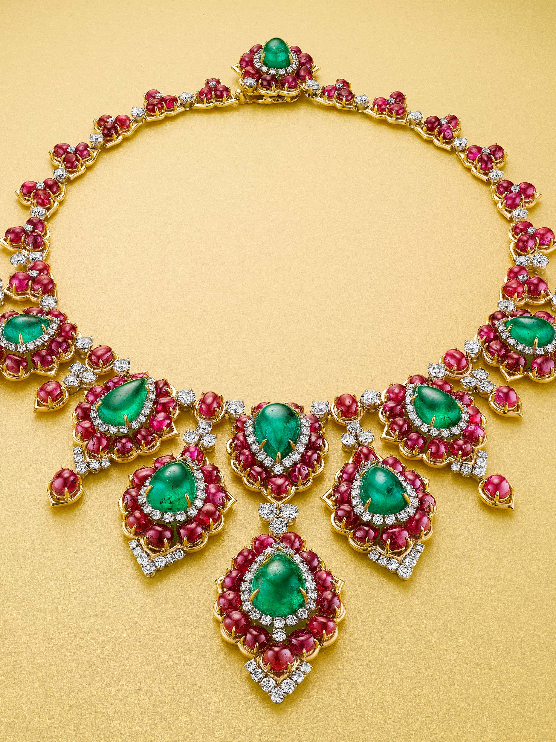 Bulguri Ruby Emerald Necklace
