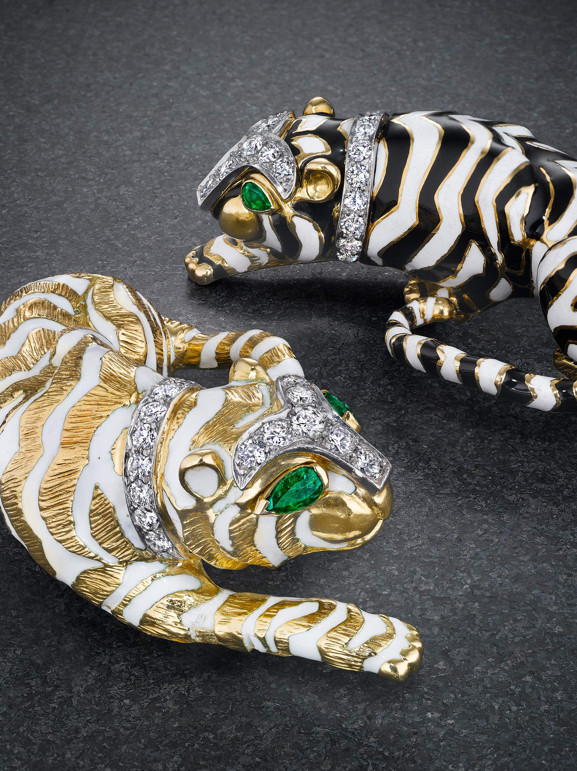 Gold and Black Cartier Tiger Set