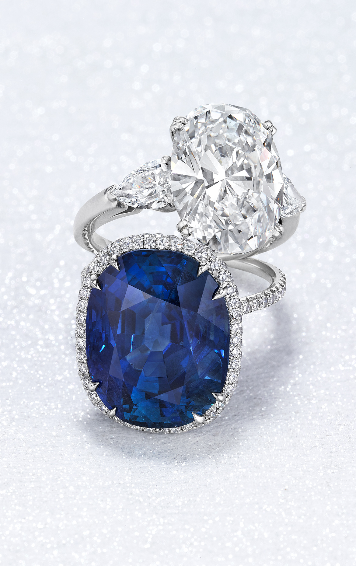 Diamond Sapphire Ring Stack
